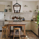 4-Light Lantern Pendant Light,Black Wood Cage Farmhouse Chandelier for Kitchen Island,12'' Rustic Metal Geometric Hanging Lighting Fixture for Kitchen Island Dining Room Bedroom Foyer Entry by CozyNest Decor