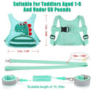 Toddler Leash for Kids-Baby Child Harness with Anti Lost Wrist Link for Boys/Girls by TinyTreasures Baby Boutique