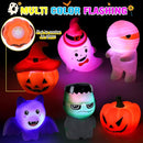 Halloween Light Up Bath Toys for Toddlers Kids, No Hole Bath Toys with Halloween Bath Book, LED Light Bath Time Water Toys for Bath Tubs Bathroom, Halloween Toys & Gift for Toddlers Kids Baby Shower by TinyTreasures Baby Boutique