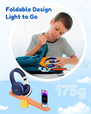 EarFun K2 Kids Bluetooth Headphones, Kids Headphones with Volume Limited, 40H Playtime, Built-in Mic, Stereo Sound, Foldable Over-Ear Headphone for School/Travel/iPad/Tablet, Blue by TinyTreasures Baby Boutique