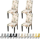 JQinHome Pattern Chair Covers for Dining Room Set of 4, High Stretch Removable Washable Parsons Chair Slipcover for Home Party Hotel Wedding Ceremony (Peony Flower,4PCS) by CozyNest Decor