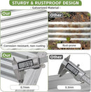 4x2x2ft Raised Garden Bed - Galvanized Deep Root Planter Boxes Outdoor with Wing Nuts and Safety Edges for Gardening Vegetables, Flowers, Herbs, Succulents - Silver by GreenHaven Gardens
