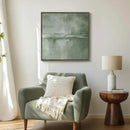 Framed Sage Green Abstract Wall Art, Modern Canvas Prints Artwork for Walls, Square Minimalist Green Abstract Pictures for Living Room, Hallway, Dining Room, Bedroom, Home Office Wall Decor 24x24 In by CozyNest Decor