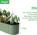 Raised Garden Bed Kit 8×2×1.4 FT Magnesium-Aluminum-Zinc Stainless Steel Metal Planter Box for Planting Outdoor Plants Vegetables（Light Green） by CozyNest Decor