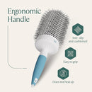 Round Brush for Blow Drying - Extra Large Ceramic Ion Thermal Barrel for Precise Styling and Maximum Volume - Lightweight Hair Brush for Smooth Manageable Hair (Bristle 3.4 in, Barrel 2.5 in) by TinyTreasures Baby Boutique