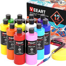 Acrylic Paint Set, 12 Colors Acrylic Paint Large Bottle Set, 16OZ Each, Rich Pigmented Canvas Paint, Premium Non-toxic Paints for Artists, Acrylic Paint Set for Kids & Adults, Art Supplies for Canvas by TinyTreasures Baby Boutique