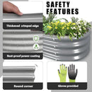 2 Pack 8x3x1FT Galvanized Raised Garden Bed Large Metal Planter Box Kit Elevated Raised Garden Planters for Outdoor Plants, Gray by CozyNest Decor