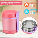 Bento Lunch Box Set With 10oz Soup Thermo, Leak-proof Lunch Containers with 4 Compartment, Kids Hot Thermo Food Jar/Insulation Lunch Bag, Food Containers for School（Solid） by TinyTreasures Baby Boutique