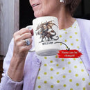 Personalized Name Dragon Lover Ceramic Mug 15oz, Custom Mechanical Dragon Design Coffee Cup, Unique Dragon Mug Gift For Fantasy Enthusiasts, Customized Kid Cup On Birthday, Holiday by CozyNest Decor