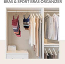 ZEDODIER 6 Pack Tank Top Hanger, Space Saving Bra Hangers, Non-Slip Hanging Sport Bras Holder, Closet Organizers and Storage for Camisoles Tank Tops Bras Ties Swimsuits Strappy Dress, Black by CozyNest Decor