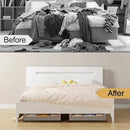 Yecaye Under Bed Storage with Wheels, 2 Pack Under Bed Storage Containers with Clear Lids & Label, XXL Large Lapacity Rolling Under Bed Drawers for Clothes, Shoes, Blankets by CozyNest Decor