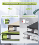 popotop Photo Album Self Adhesive with Picture Display Window,40 Pages DIY Scrapbooking Supplies Kit for 4x6 10x12 Picture,Linen Cover Memory Book for Baby Wedding, with Scraper and Metallic Pen by TinyTreasures Baby Boutique