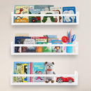 AZSKY Nursery Bookshelves White, 24 Inch Floating Bookshelves for Wall Set of 3, Baby Kids Decor, Solid Wood Wall Mounted Shelves for Books, Toys and Decor Storage by TinyTreasures Baby Boutique