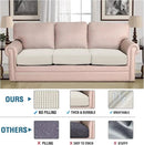 H.VERSAILTEX Super Stretch Individual Seat Cushion Covers Sofa Covers Couch Covers Slipcover Sets Thick Jacquard Textured Twill Fabric (3 Piece XL Sofa Cushion Covers, Porcelain) by CozyNest Decor