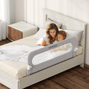 Folding Bed Rail for Toddlers,Baby Bed Rail Guard with Reinforced Anchor Safety System,Fit Bunk,Full Size,Queen,King,Twin(Grey,71"x23.6") by TinyTreasures Baby Boutique
