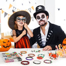 Gionlion 700Pcs Halloween Polymer Clay Beads Bracelet Making Kit, Pumpkins Skulls Ghosts Spiders Bats Pony Letter Beads for Halloween Party Favors, Toys Gifts for 4+ Year Old Kids by TinyTreasures Baby Boutique