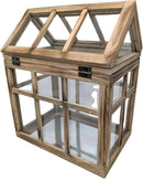 Orchid & Ivy Large Rustic Wood & Glass Plant Succulent Terrarium with Lid - 12" x 9.8" x 7" Decorative Farmhouse Tabletop Greenhouse Display for Air Plants, Dioramas, Fairy Gardens, Candle Lantern by GreenHaven Gardens