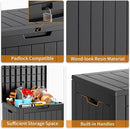 31 Gallon Resin Deck Box, Lockable Patio Outdoor Storage Box for Furniture, Garden Tools and Tools Storage, Waterproof Outside Storage Boxes - Black by CozyNest Decor