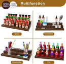 Spice Rack Organizer for Cabinet 2Pack, 3 Tier Expandable Bamboo Spice Storage, Great for Kitchen Cabinet, Cupboard,Pantry and More(Brown) by CozyNest Decor