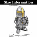 nezababy Knight Gnomes Guard Garden Statue Decoration Medieval Wee Crusader Battle Swordsman Fighting Outdoor Figurines Lawn Decor Resin (C) by GreenHaven Gardens