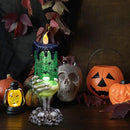 Eldnacele Halloween Snow Globe Candles Lighted Lamp USB Powered Battery Operated Spooky Spinning Water Glittering Tornado Flameless Candles Skeleton Hand Holder Halloween Centerpiece Decor(Spider) by CozyNest Decor