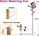 Solar Lights Outdoor Decorative,Metal Solar Watering Can Lights with Hummingbird, Waterproof Garden Stake for Yard Lawn Patio Pathway Landscape by CozyNest Decor