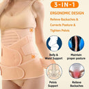 3 in 1 Postpartum Belly Band Post Partum for Women Abdominal Binder Surgery C Section Recovery Stomach Belly Wrap Belt by TinyTreasures Baby Boutique