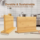 Magnetic Knife Block 28 x 19 Inches, Double Sided Magnetic Knife Holder Rack for Kitchen Counter, Acacia Wood Magnetic Knife Storage Stand with Knife Sharpener by CozyNest Decor