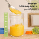 KeaBabies 4pk 8oz Glass Baby Food Containers with Lids - Leak-Proof, Microwavable Small Glass Jars, Baby Purees & Toddler Snack Storage Containers, BPA-Free, Dishwasher & Freezer Safe (Kea) by TinyTreasures Baby Boutique