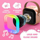 【2025 Newest】 Mini Karaoke Machine for Kids Girls & Boys - Portable Bluetooth Speaker with 2 Wireless Microphones - Kids Birthday Gifts for Ages 4-10 - Kids' Instrument Accessories - Rose Gold by TinyTreasures Baby Boutique