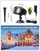 Double Head Christmas Snowflake Outdoor Projection Light,Waterproof Christmas Lights, 180°Rotation Christmas Lights Outdoor, Suitable for Indoor Holiday Christmas Garden Patio Decorations (L) by GreenHaven Gardens