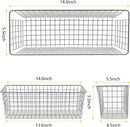 2 Sets Extra Large Hanging Wall Basket, Grey Metal Wire Baskets with Steel Hooks for Organizing, WallmountedFruit Vegetable Toy Snack Storage, Home Kitchen Bathroom Laundry Pantry Organizer by GreenHaven Gardens