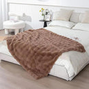 UKELER Large Fluffy Fleece Blankets Throws for Bed Cozy Shaggy Faux Fur Blanket Soft Plush Thick Velvet Blanket for Bedroom, Living Room, Office, Camping 60''x80'' Brown by CozyNest Decor