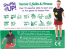 Shuffle Up Tennis Card Games - 70+ Fun & Active Skills Cards for Kids, Fitness Cards Develop Fundamentals, Stamina & Strength, Easy to Play for Kids | Multiple Skill Level Cards Include 2 Dices by TinyTreasures Baby Boutique