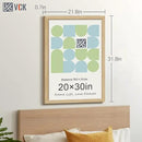 VCK 20x30 Oak Wood Frame for Poster & Picture, Natural Solid Wood Photo Frames 3 Pack, Wall Mounting Hanging by CozyNest Decor