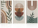 IARTTOP Large Abstract Geometric Wood Boho Wall Art Boho Wall Decor Set Mid Century Modern Wooden Wall Decor Bohemian Wall Art For Bedroom Living Room Office 16"x32" by CozyNest Decor