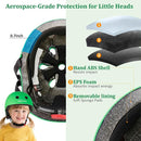 KAMUGO Kids Adjustable Helmet, with Sports Protective Gear Set Knee Elbow Wrist Pads for Toddler Age 2-8 Boys Girls, Bike Skateboard Hoverboard Scooter Rollerblading Helmet Set by TinyTreasures Baby Boutique