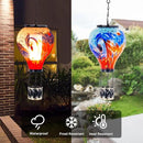 Starsoul 2 PC Hot Air Balloon Solar Lantern with Flame Glass Outdoor Hanging Hot Air Balloon Solar Light Waterproof Garden Patio Yard Party Decorations by GreenHaven Gardens
