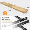 Fun Memories Floating Shelves for Wall Decor, 48"x8" Rustic Reclaimed Wood Shelves, Heavy-Duty Wall Mounted Shelves with Invisible Brackets for Living Room, Bedroom, Kitchen, Natural Finish, Set of 2 by CozyNest Decor