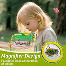 2 Set Bug Catcher for Kids- Educational Bug Catching Kit Including Butterfly Net, Insect Clip, Tweezer, Outdoor Toys for Kids Ages 3-10 (Pink & Green) by TinyTreasures Baby Boutique
