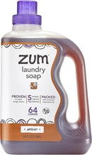 Indigo Wild Zum Clean Laundry Soap - Plant-Based Liquid Laundry Soap - Contains Baking Soda, Essential Oils & Saponified Coconut Oil - Amber - 64 fl oz by TinyTreasures Baby Boutique