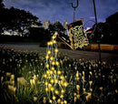 Solar Watering Can with Cascading Lights - Large Waterfall Lights Garden Decor, Owl Shape Solar Hanging Lantern Outdoor Waterproof , 96 LEDs String Light Flashing for Patio,Lawn,Garden,Pathway by GreenHaven Gardens