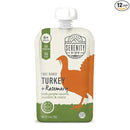 Serenity Kids 6+ Months Baby Food Pouches Puree - Free Range Turkey & Organic Rosemary Blend With Purple Carrot & Zucchini - No Added Sugar & BPA-Free Pouches - 3.5 Oz, 12 Pack by TinyTreasures Baby Boutique