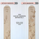 Personalized Wooden Growth Chart for Wall - Custom Name Kids Measurement Growth Chart for Girls, Child Height Measuring Chart Wooden, Baby Height Chart Wall Ruler Wood Wildlife Butterfly, 2 Sizes by TinyTreasures Baby Boutique