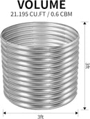 Land Guard 3×3×3ft Galvanized Raised Garden Bed Kit, Round Galvanized Planter Raised Garden Boxes Outdoor, Large Metal Raised Garden Beds for Vegetables, Silver by GreenHaven Gardens