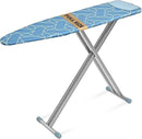 APEXCHASER Ironing Board with Silicon Iron Rest, Heavy-Duty Legs and Heat Resistant Cover, 13x53 inch, Blue by CozyNest Decor