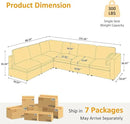 Modular Sectional Sofa, Convertible Sofa Couch Modular Sofa with Ottoman, Sectional Sofas for Living Room Small Apartments by CozyNest Decor