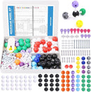 Swpeet 252 Pcs Molecular Model Kit for Inorganic & Organic Molecular Model Teacher and Student Kit - 86 Atoms & 153 Links & 12 Orbitals & 1 Short Link Remover Tool by TinyTreasures Baby Boutique