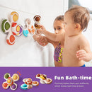 LiKee Strong Suction Cup Fidget Rotating Sensory Bath Toys for Baby 12 18 Months Airplane Car Travel Table & Window Toys for 1 2 Years Old Toddler Boys and Girls (Space-2) by TinyTreasures Baby Boutique