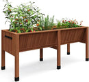 72x26x31 Inch Raised Garden Bed with Legs, 13.7In Depth Wooden Planter Box for Outdoor Growing Vegetables and Herbs, Elevated Garden Bed with Hooks for Backyard, Patio, Balcony by GreenHaven Gardens
